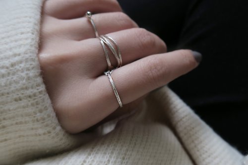 COOL & HOT 獨家 森林系 925純銀 植 戒指 男女對戒