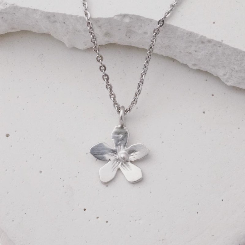 灼灼桃花-手工純銀項鍊 - 項鍊 - 純銀 銀色