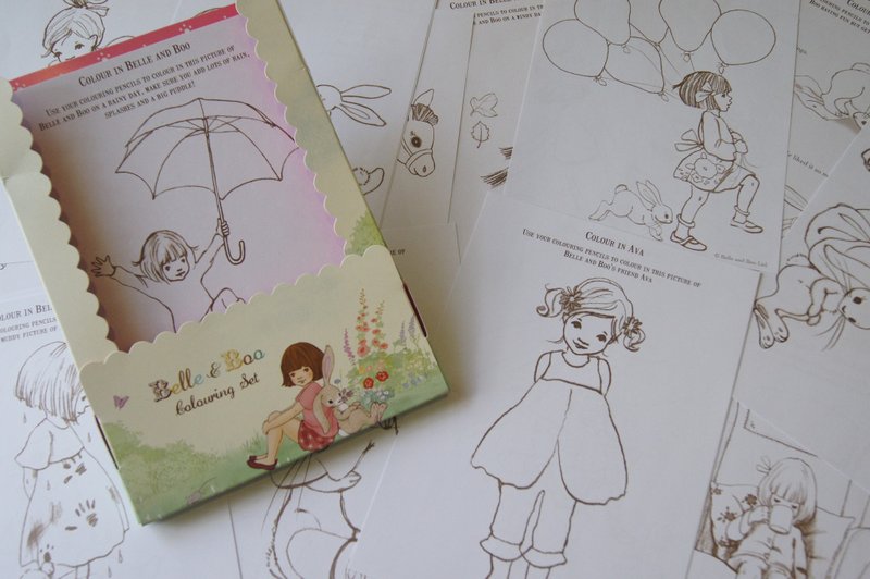 Belle&Boo 著色隨行組 - 其他書寫用具 - 紙 多色