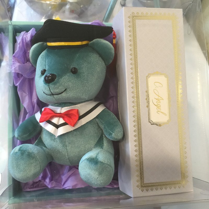 Bear good luck graduation bear gift box group "to the most special of your graduation gift" lucky biscuits bear custom cake - คุกกี้ - อาหารสด 