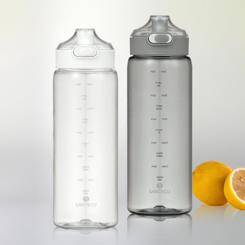 【畢業禮物】法國Santeco Ibiza Tritan 1000ml - 水壺/水瓶 - 其他材質 灰色