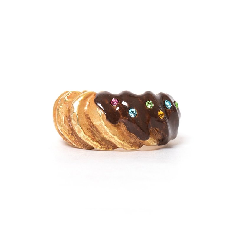 チョコがけドーナツリング Donuts RN227 - 戒指 - 其他金屬 咖啡色