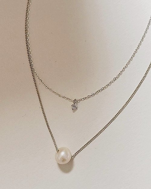 A.pearl 水晶純銀輕珠寶 珍華珍珠雙鍊/純銀/珍珠/A.pearl