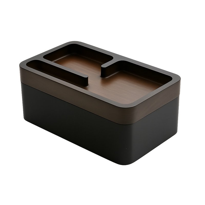 Revov Magnetic Rotating Tray Box /Gift Edition - กล่องเก็บของ - ไม้ สีดำ