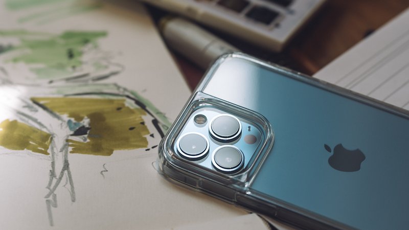 玻璃 手機殼/手機套 透明 - LINKASEAIR iPhone13 Pro Max 6.7吋防摔抗菌玻璃殼 透明