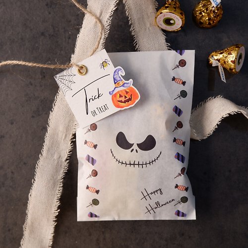 Jin design 【萬聖節快樂】禮物糖果 Happy Halloween 平口紙袋