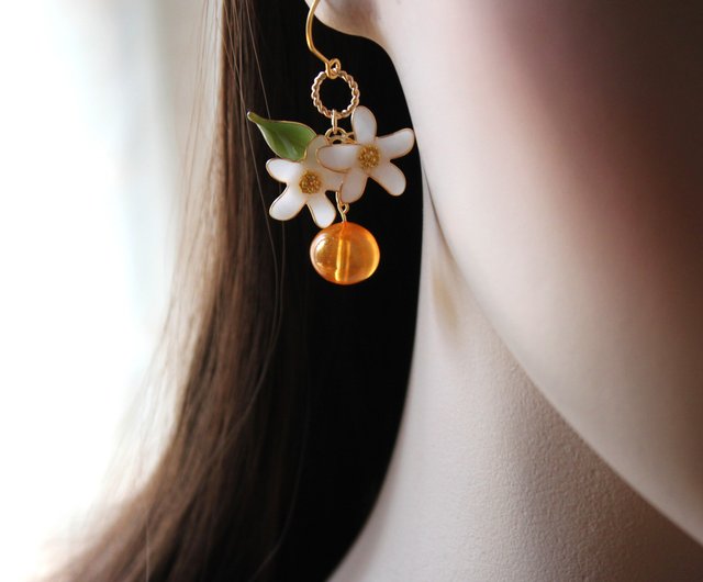 shishikui ピアス　オレンジ SHISHIKUI 完売 オレンジピアス 美品 SKULLピアス（オレンジ