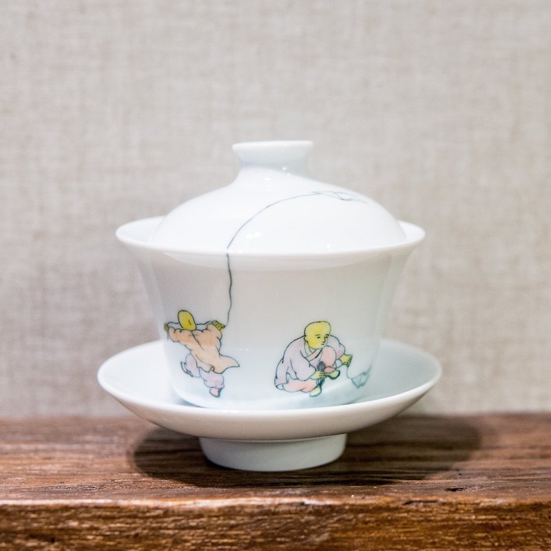 Colorful under the glaze - Teapots & Teacups - Porcelain White