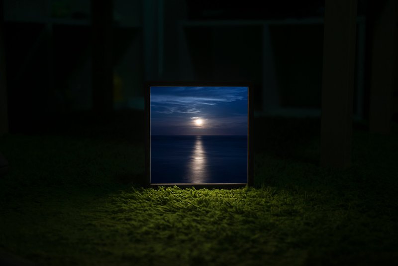 Lighto光印樣   Mini燈箱   銀色歲月(aPo) - 相框/畫框 - 木頭 藍色