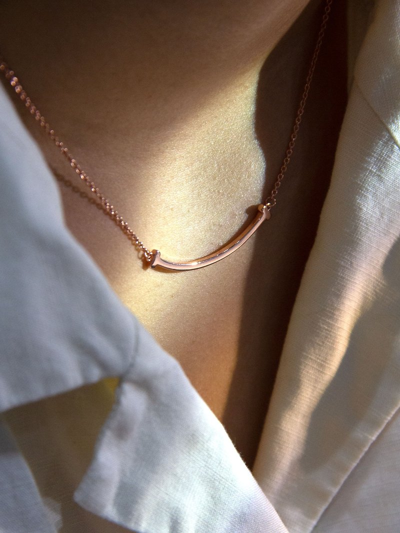 Smile Pendant Necklace - Necklaces - Copper & Brass Multicolor