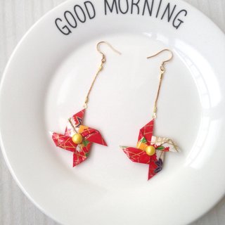 [14k gold chain Yi Gu ear hook ❤️ ❤️ wind windmill windmills] pierced earrings without ear clip-on ear hook ear wire