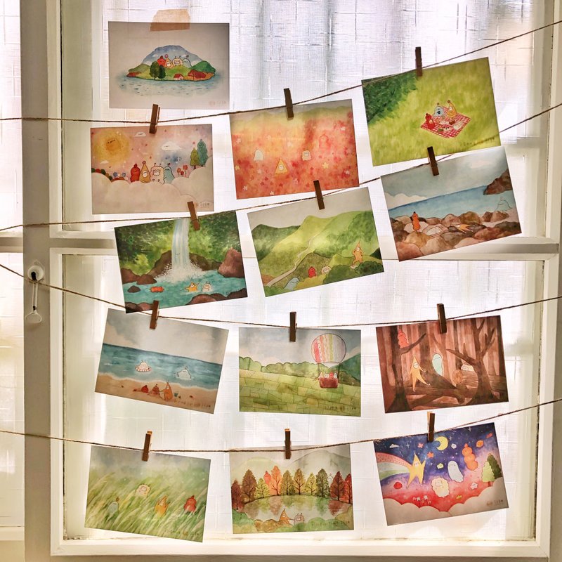 我心中的台灣風景－黃蕉星 桌曆同款 明信片 - 卡片/明信片 - 紙 多色