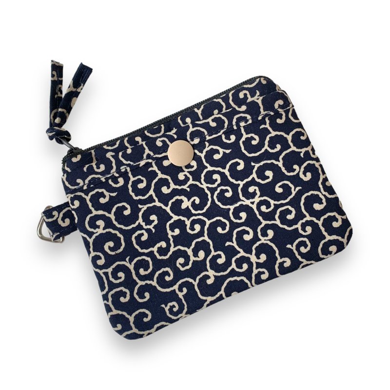 Coins Bag - 零錢包/小錢包 - 棉．麻 藍色
