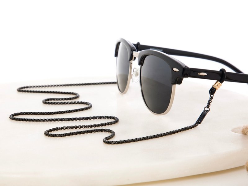 UNISEX Mister Black Medium Sunglasses Chain - Unisex Sunglasses Chain - 其他 - 其他材質 