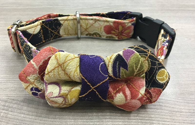 Japanese style pet collar-purple - Collars & Leashes - Cotton & Hemp Purple