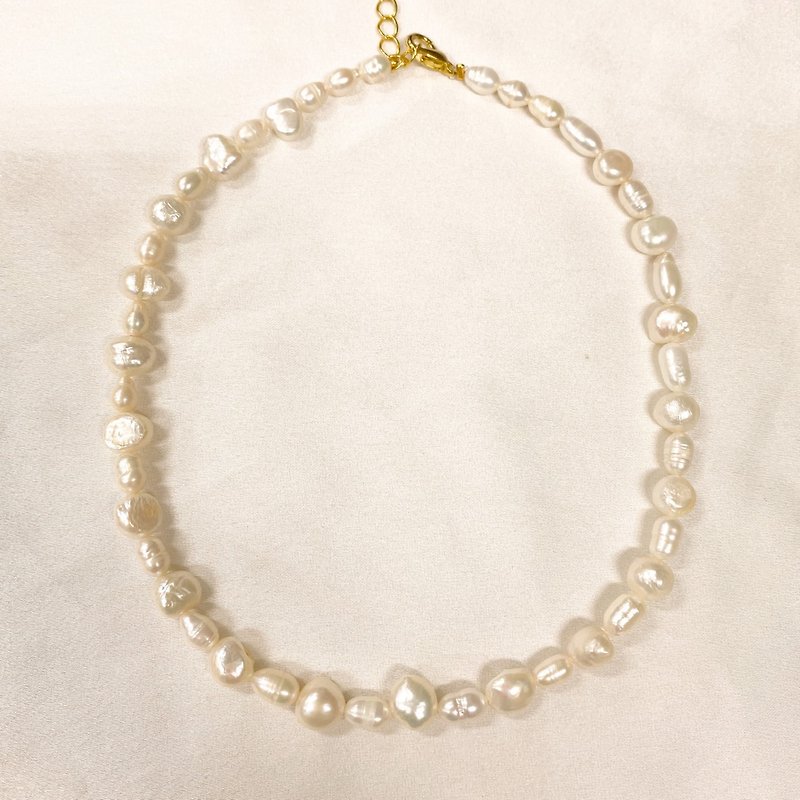 Natural Pearl Necklace - 項鍊 - 珍珠 白色