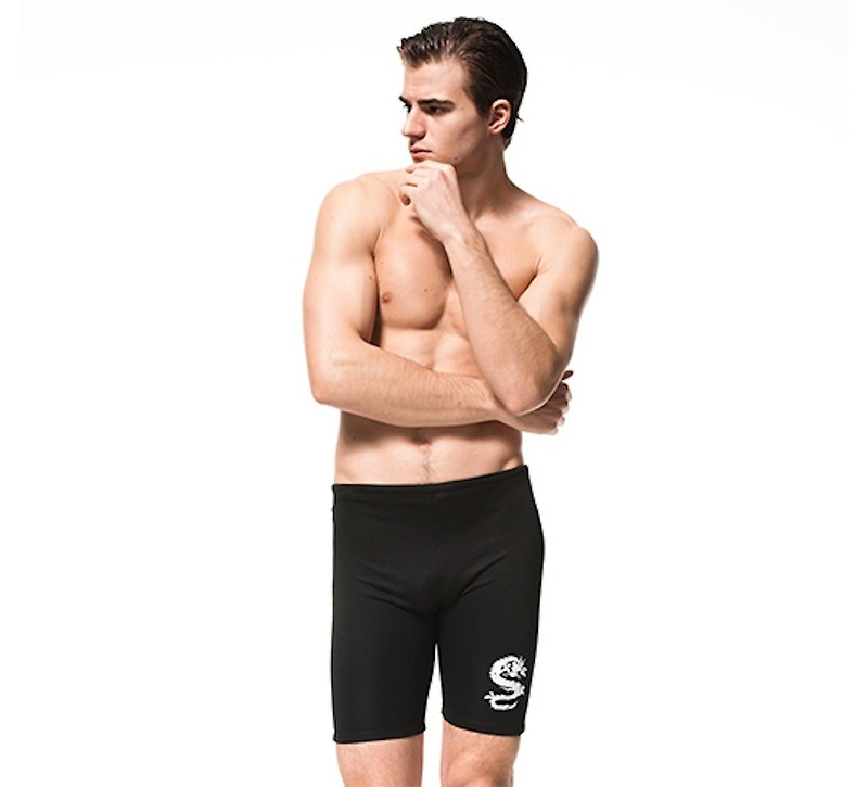 MIT Seven-point Swim Shorts SPA/Soup Dedicated - ชุดว่ายน้ำผู้ชาย - เส้นใยสังเคราะห์ สีดำ