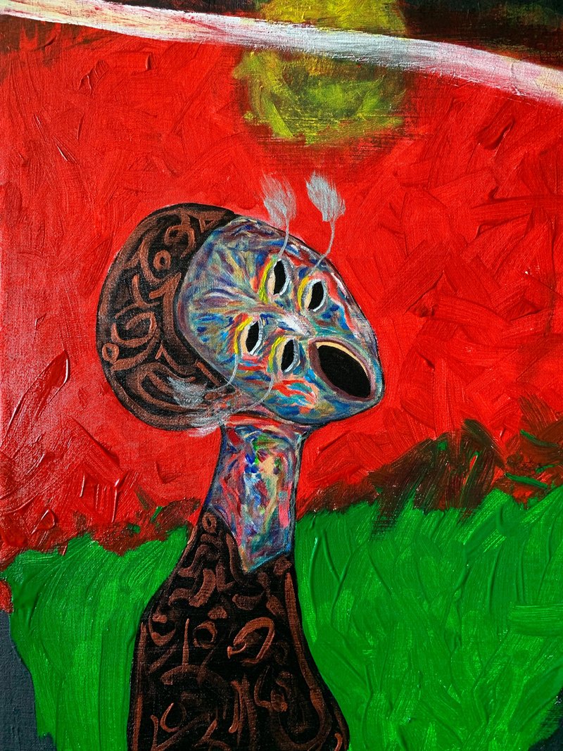 Interior painting Singing to the sun Art 韓國 原畫 抽象 - 壁貼/牆壁裝飾 - 壓克力 多色