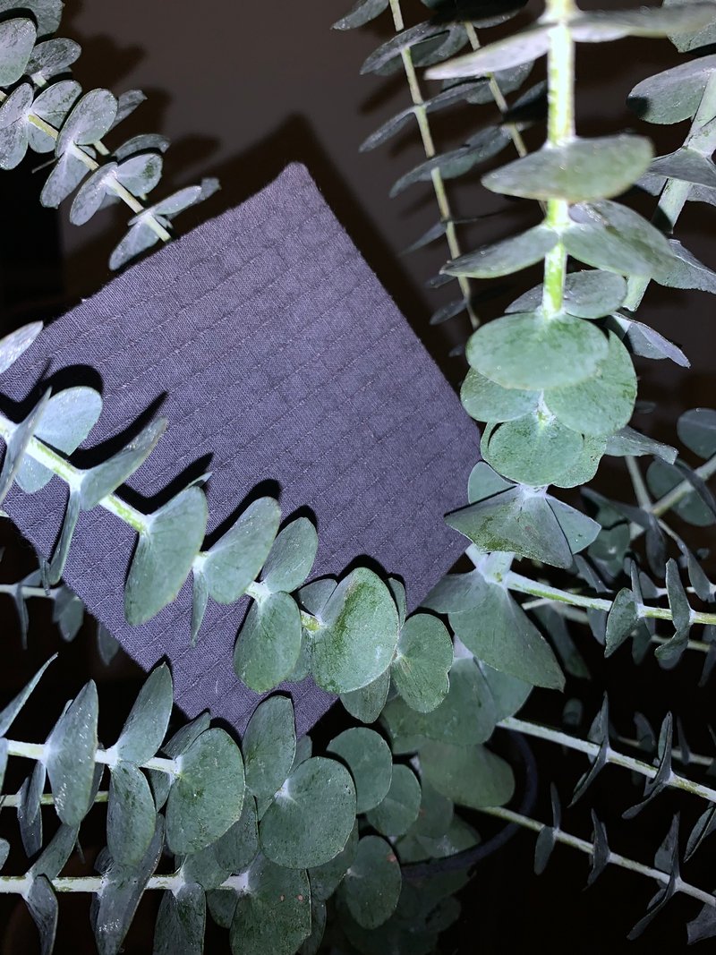 Hina.H植物鐵媒染-杯墊*2+2 買一組送一組 - 杯墊 - 棉．麻 灰色