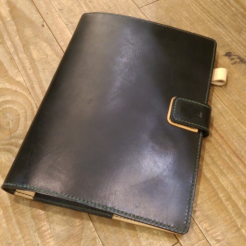 LouisRay Leather 純手工縫製皮件 純手工製作手工染色皮革B5活頁筆記本