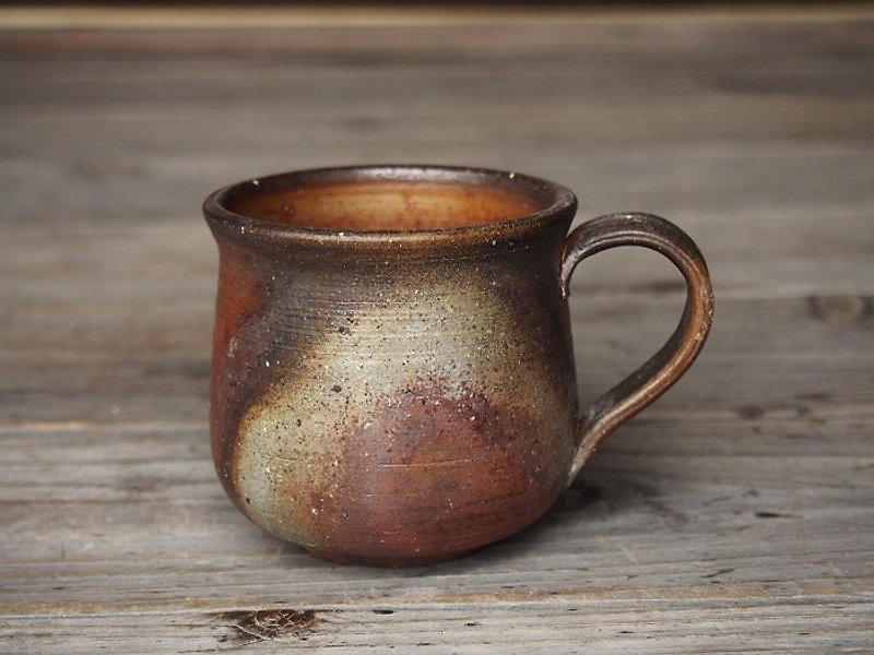 Bizen coffee cup (medium) _c2-037 - Mugs - Pottery Brown