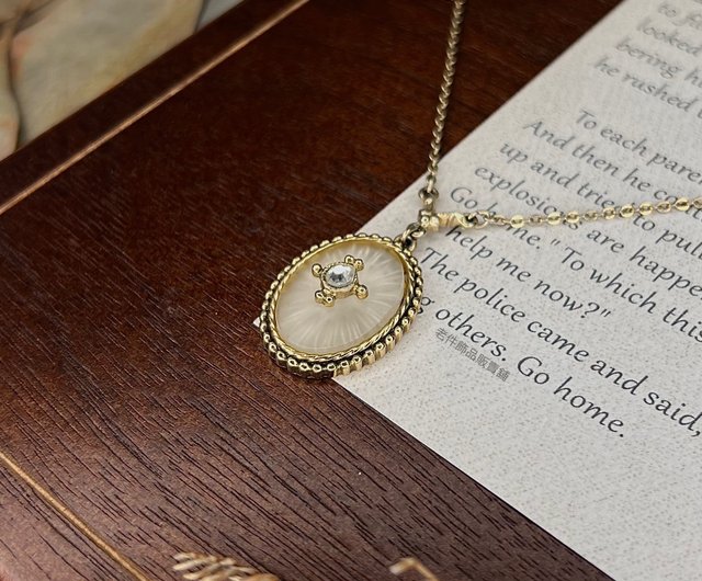 1928 カンファー ガラス クラシック ネックレス - ショップ time