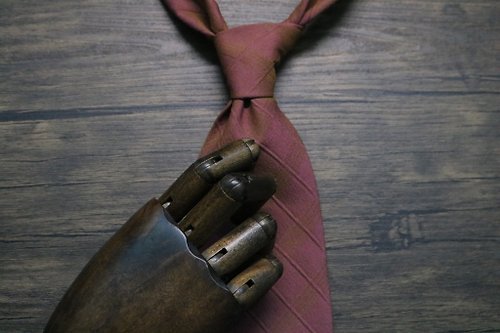 壞紳士 磚紅立體花紋領帶/復古百搭necktie