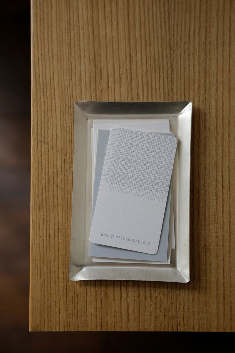 日本 Fog Linen Work - 手工製 銀色鍍層黃銅托盤/置物盤 - 裝飾/擺設  - 銅/黃銅 銀色