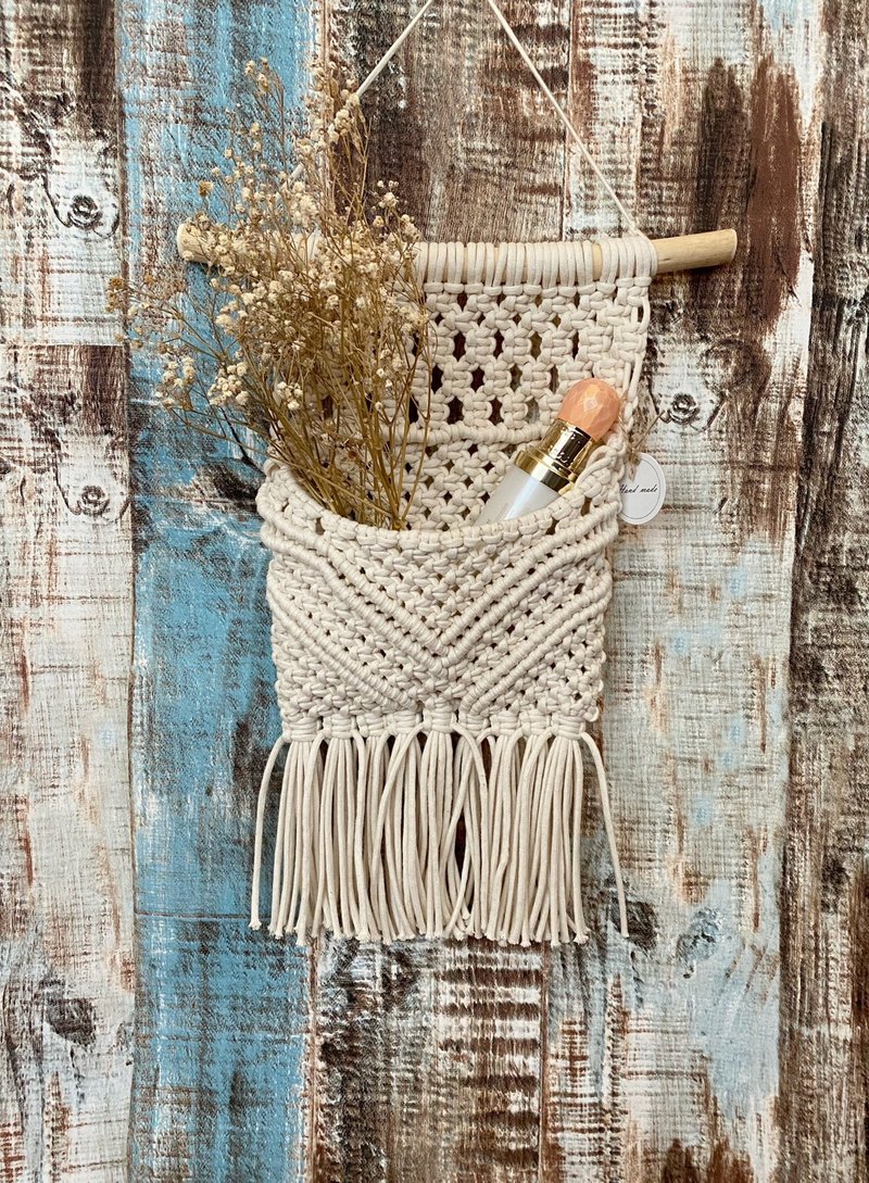 macrame storage bag flower basket gift - Storage - Cotton & Hemp 