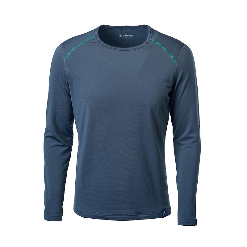 [Wildland wilderness] light energy fiber skin-friendly thermal clothing men's dark gray W2672-93 - Men's T-Shirts & Tops - Polyester Gray