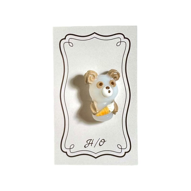 Panda jelly brooch - เข็มกลัด - เรซิน ขาว