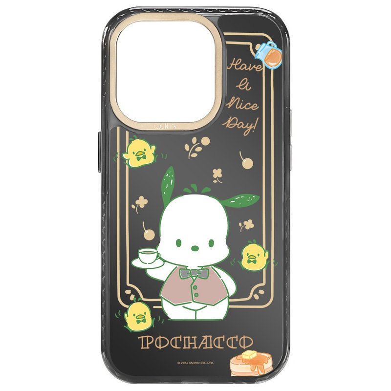 帕恰狗鏡面陽光咖啡廳 磁吸透黑框 iPhone 16 15 14 13 Pro Max - 手機殼/手機套 - 環保材質 黑色