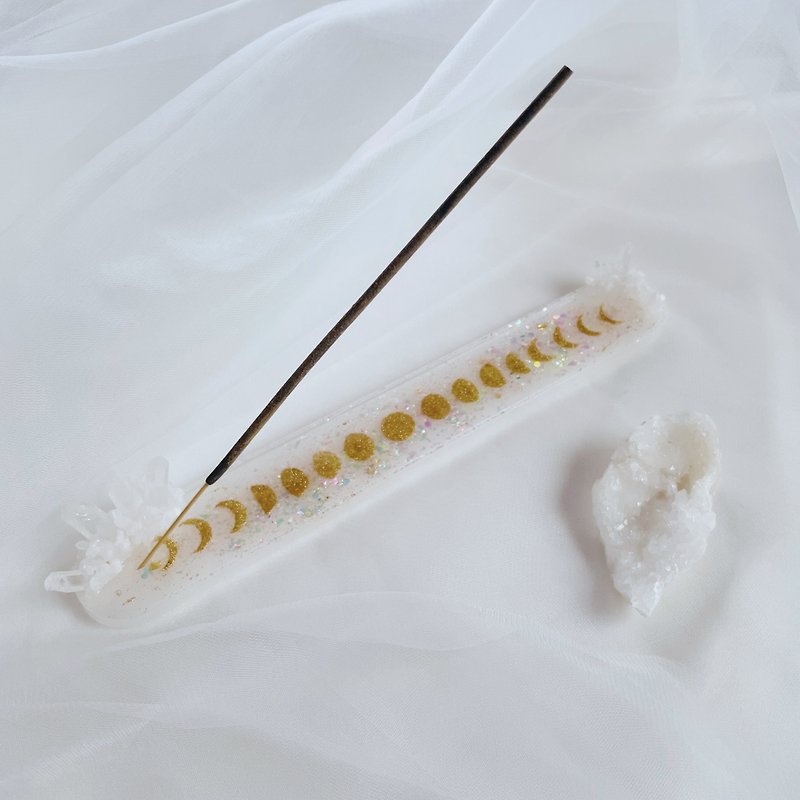 Crystal Cluster incense holder --クリスタルのお香立て--【michi-kake】 - アロマ・線香 - クリスタル ホワイト