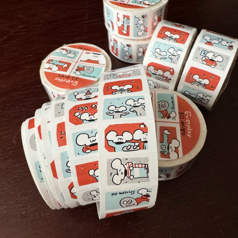 Everyday-櫻桃氣泡 // Label Sticker - 紙膠帶/和紙/PET - 紙 