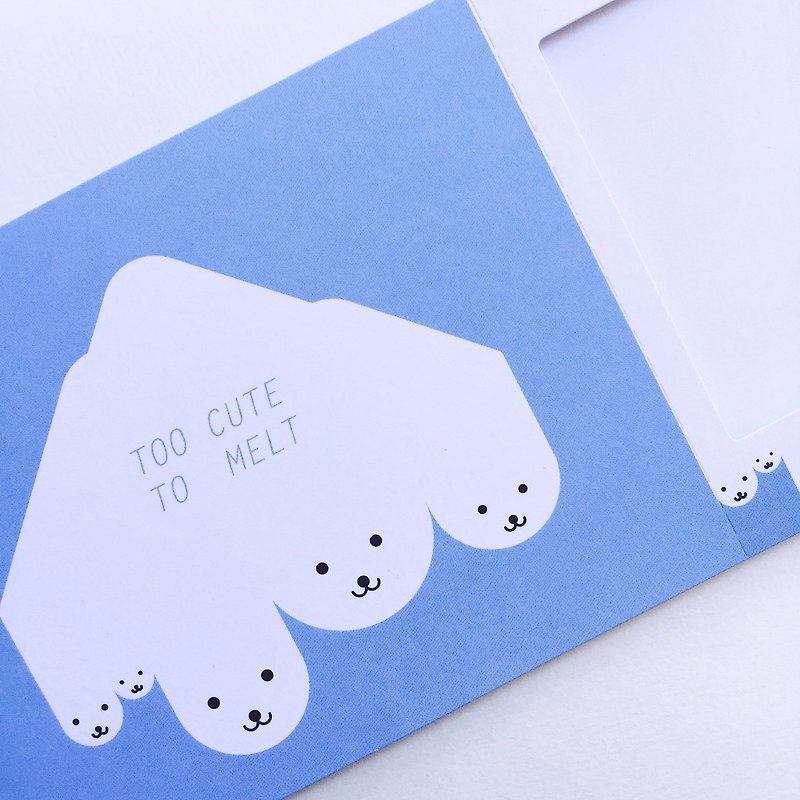 Pin Cards -  Summer / Too cute to melt - Greeting Frame Card - Cards & Postcards - Paper Blue
