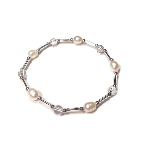KICHIKICHIYAYA Pearl Crystal Bracelet 001