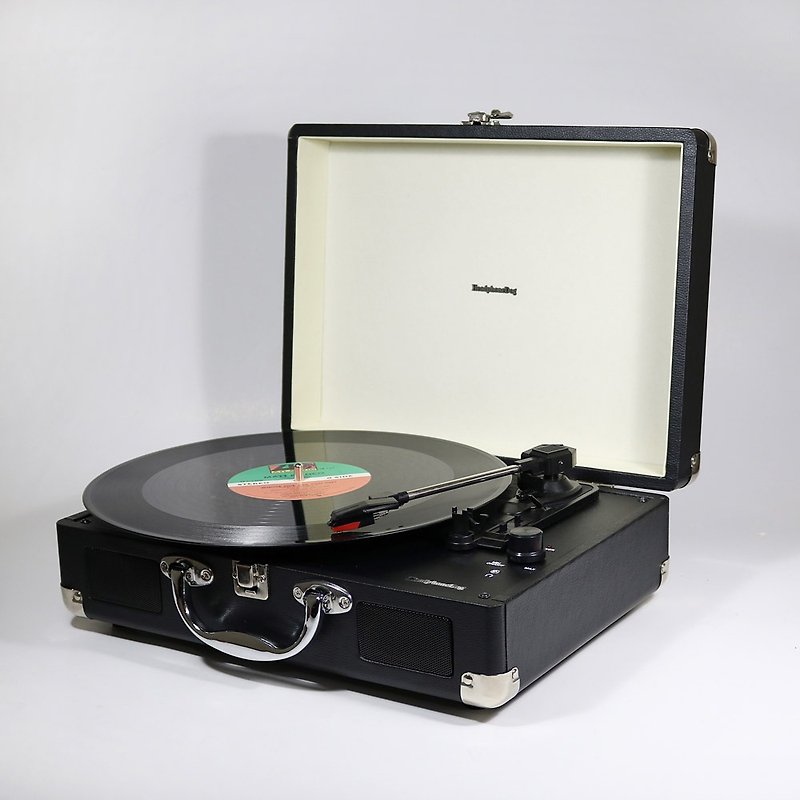 All in one Portable Stereo Turntable with Built in Speakers - Other - Wood 