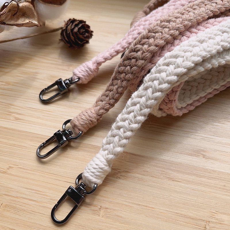 macrame front hanging mobile phone sling combination [double head] - Lanyards & Straps - Cotton & Hemp 