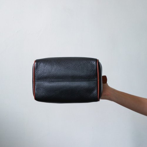Vintage Bally Black Leather Mini Boston Bag - Shop Folklore