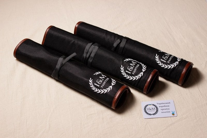 Pencil Case, Leather Pencil Roll,Set 3, Soft Brush Case, Brush Case, Artist Roll - 鉛筆盒/筆袋 - 木頭 咖啡色