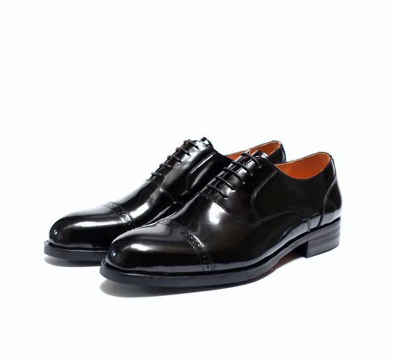 Classic type 4.0 Captoe Oxford - 男休閒鞋 - 真皮 黑色