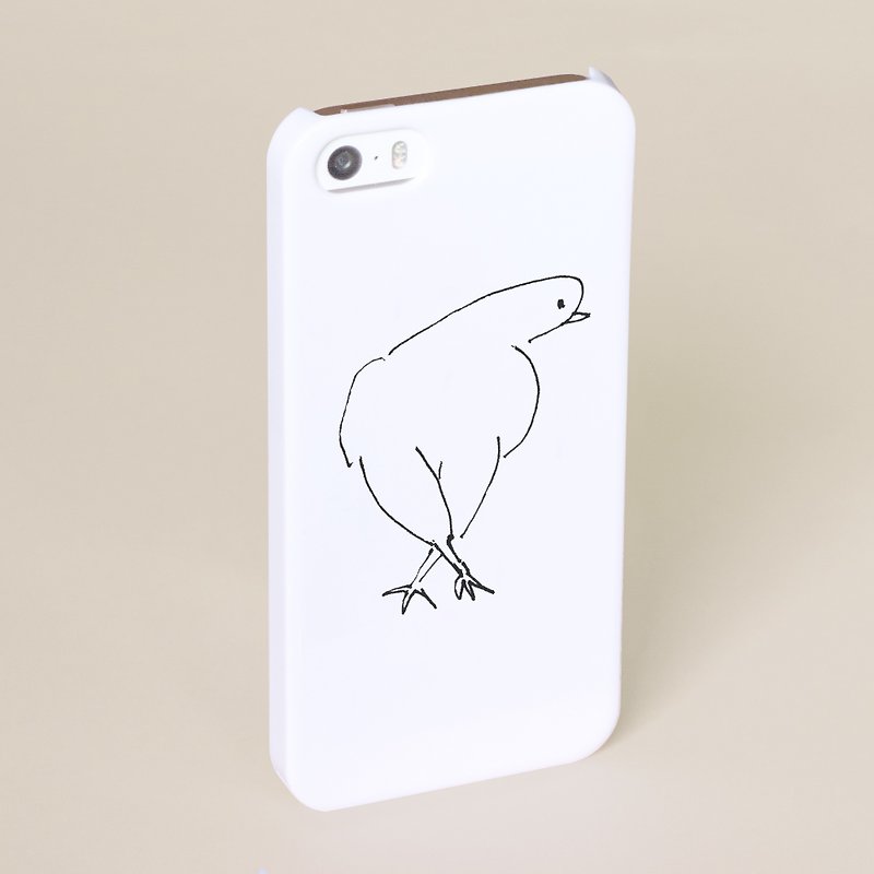 足バッテンドリ スマホケース 白 機種選べます トリ 鳥 ハト 鳩 インコ iPhone Android Xperia - スマホケース - プラスチック ホワイト