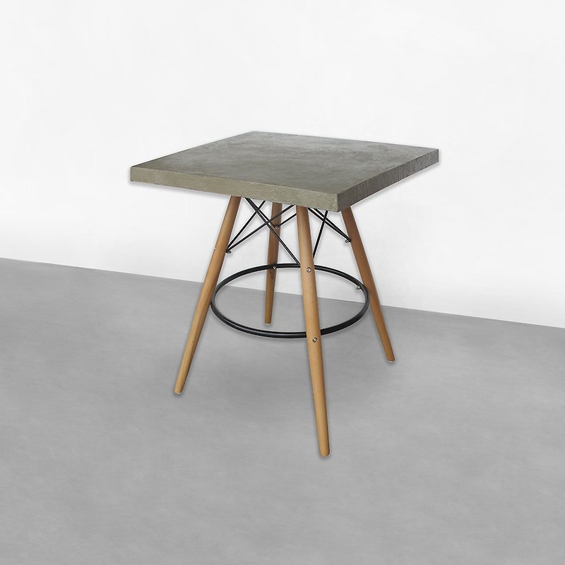 DSW Cement table round table dining table CU033 - โต๊ะอาหาร - ไม้ สีเทา