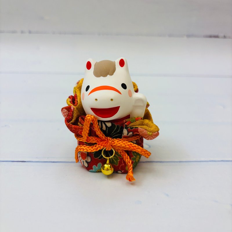 錦彩招福馬-和服-生肖吉祥物(馬年) 開運 送禮 交換禮物 - 公仔/玩偶 - 陶 