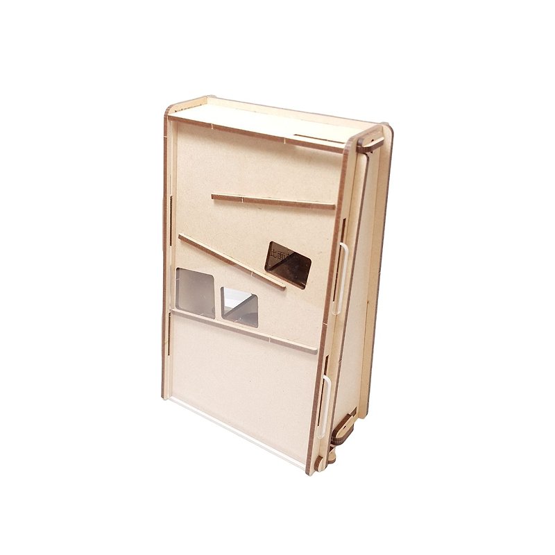 [Independent creation] DIY wooden three-dimensional model mini rolling piggy bank with tax and invoice - งานไม้/ไม้ไผ่/ตัดกระดาษ - ไม้ สีนำ้ตาล