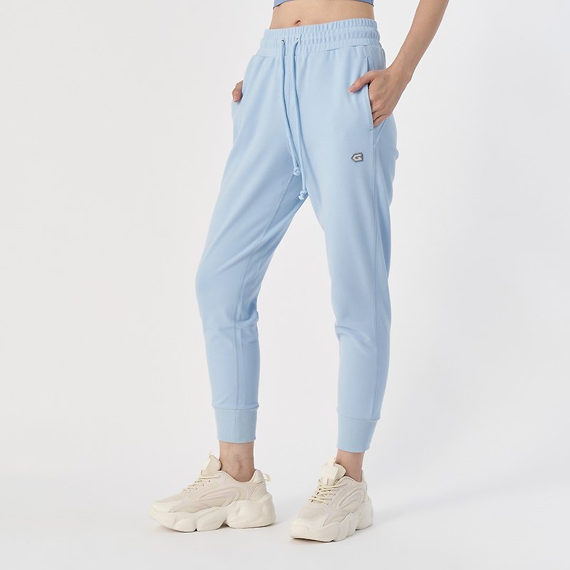 【GLADE.】Fluffy French terry slim fit women's sports pants (sky blue) Cotton pants - Women's Sportswear Bottoms - Cotton & Hemp Blue