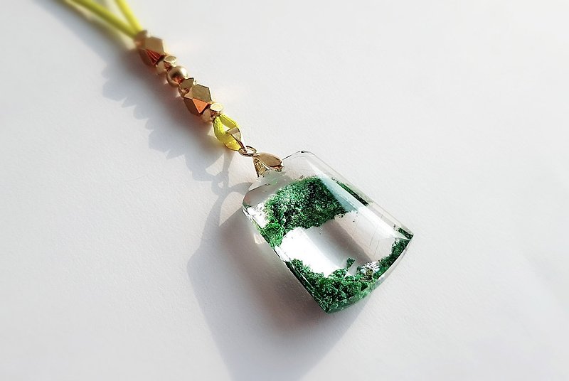 Gemstone ‧ Elves Natural Mineral Green Ghost Crystal ‧ Necklace - Necklaces - Gemstone Green