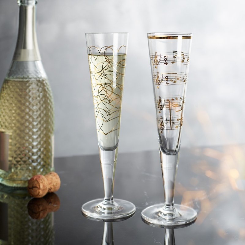 【即発送】ドイツ・リッツェンホフ社 30周年記念限定シャンパン記念カップセット（2個1セット） - ワイングラス・酒器 - ガラス 透明