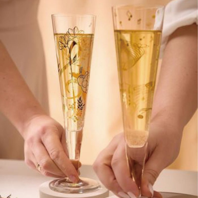 【現貨出清75折】德國 RITZENHOFF30周年限量香檳紀念對杯組(1組2 - 酒杯/酒器 - 玻璃 透明