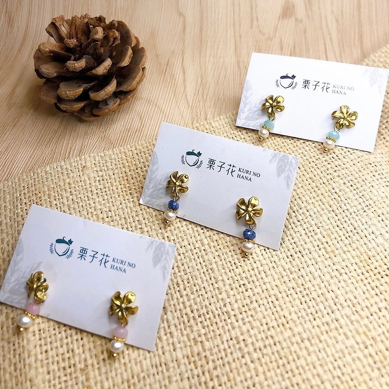 【Chestnut Flower】 Bronze Flower, Mi Jingjing, The Wizard of Oz - Earrings & Clip-ons - Other Metals 